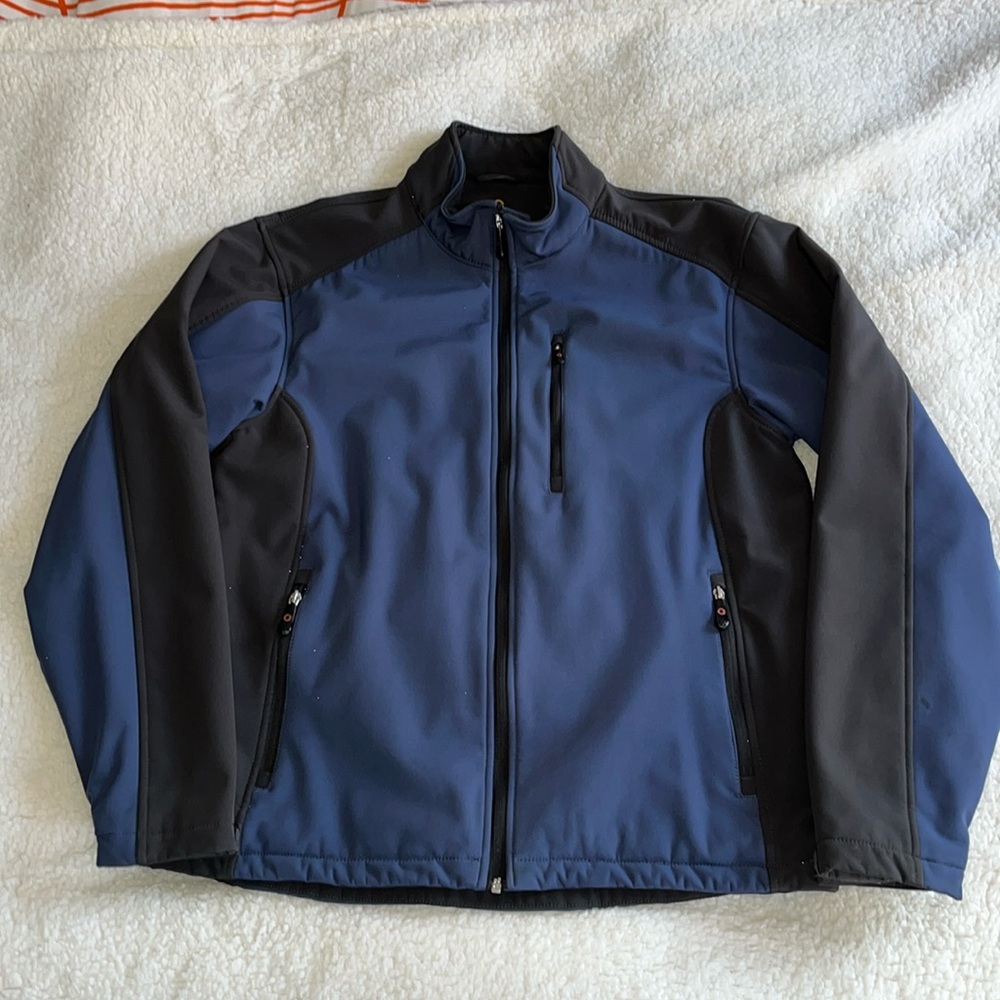 Mens GH Bass Earth Mock neck Fleece Lined Softshell Coat, M